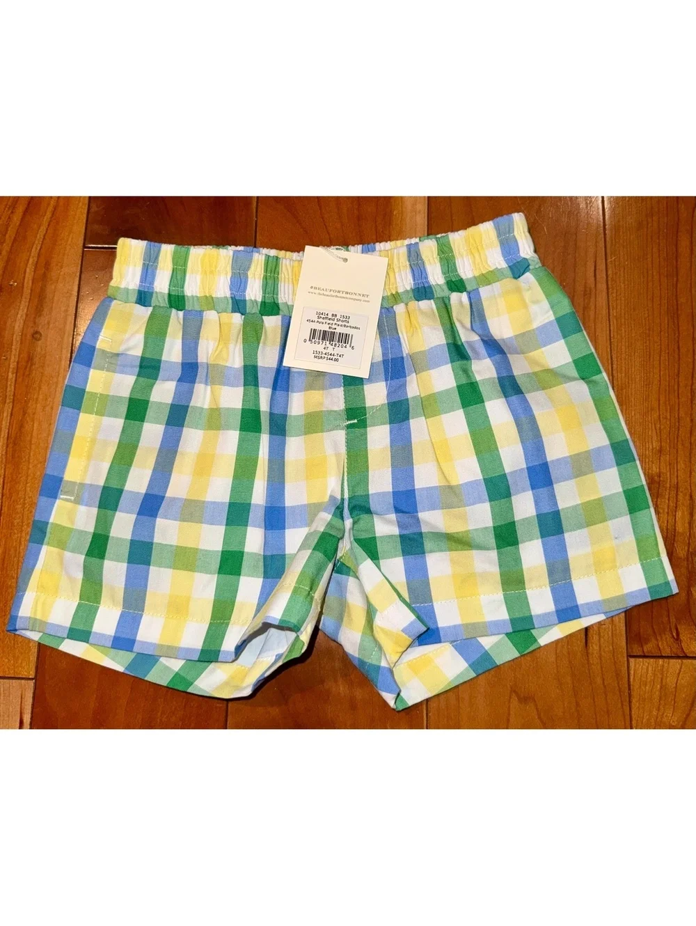 NWT TBBC The Beaufort Bonnet Company Sheffield Shorts 4T Plaid